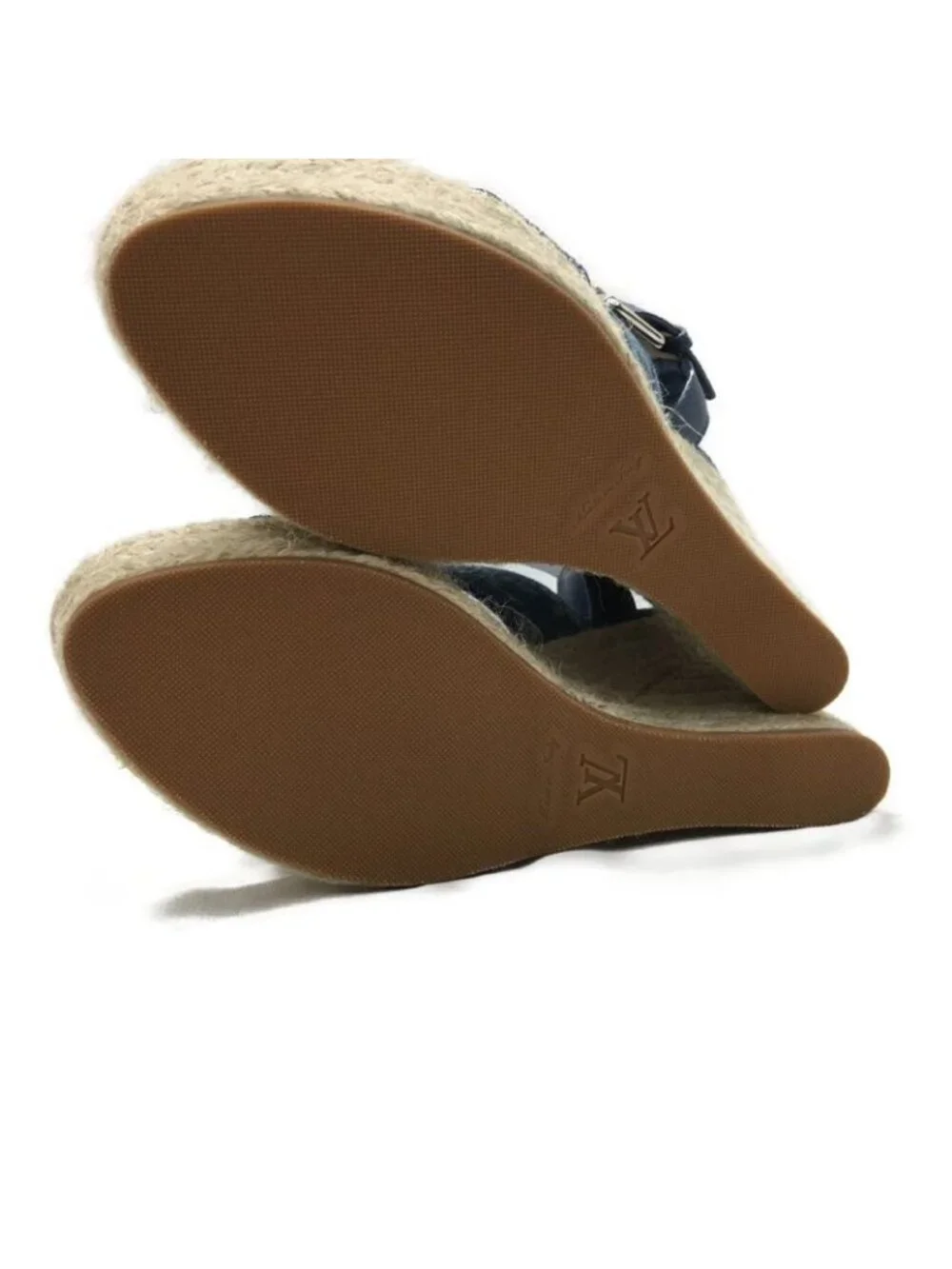 Louis Vuitton Sandals Wedge Sole Starboard Line Sky Blue